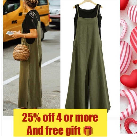 ❤️❤️❤️
 Earth tones suspender jumpsuit - Picture 3 of 6